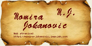Momira Jokanović vizit kartica
